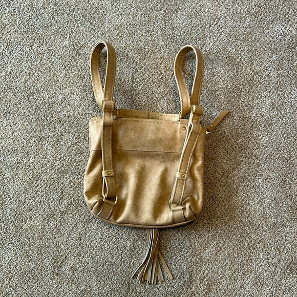 DAYLIN SKYE ~ Custom Leather Convertible Backpack ~ Vanilla Outlaw - Picture 5 of 10